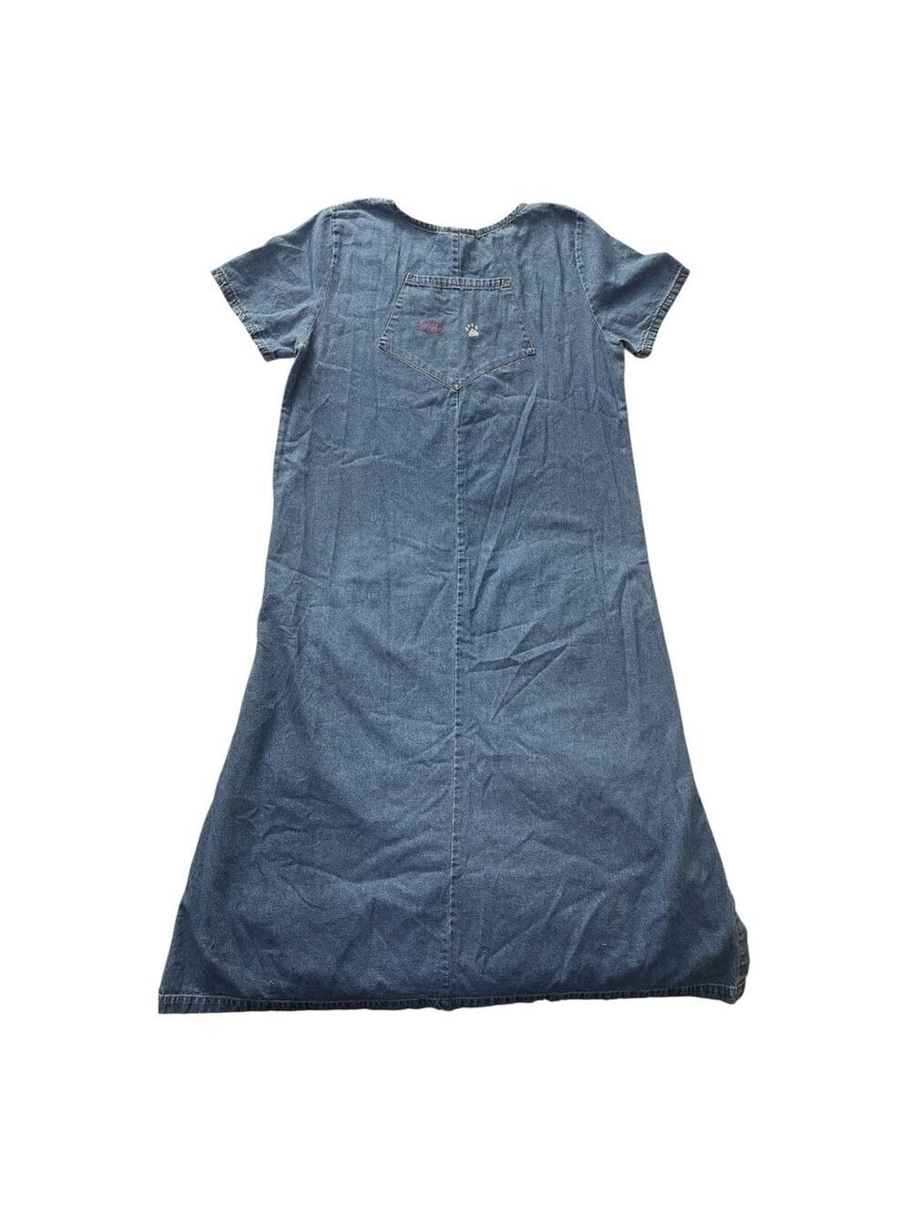 Vintage Rama of USA Cat Denim Maxi Dress Pockets XL - Picture 3 of 12